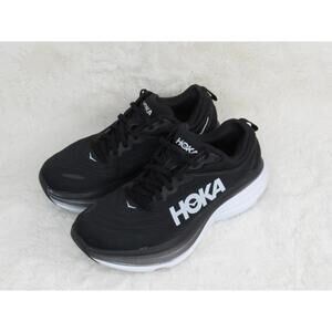 Hoka One One Womens Bondi 8 1127952 BWHT Black Running Shoes Sneakers Size 7.5 B